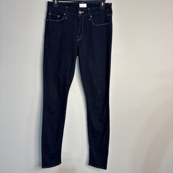 Mother The Looker Jeans Women Sz 27 Too Good To Be True Dark Blue Denim Mid Rise - Picture 3 of 16